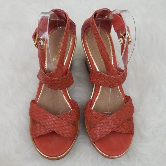 SOLD*** Sperry Wedge Peep Toe Sandals - Picture 2 of 8